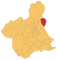 Розташування муніципалітету Абанілья у провінції Мурсія