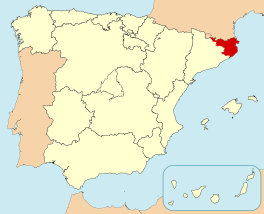 Ligging van Girona in Spanje