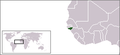 Localização da Guiné-Bissau