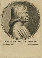 Lucas Vorsterman (I) (After Peter Paul Rubens). Portrait of Lorenzo de' Medici . 1620-1630. engraving. 17.4 × 11.9 cm (6.8 × 4.6 in). Various collections.