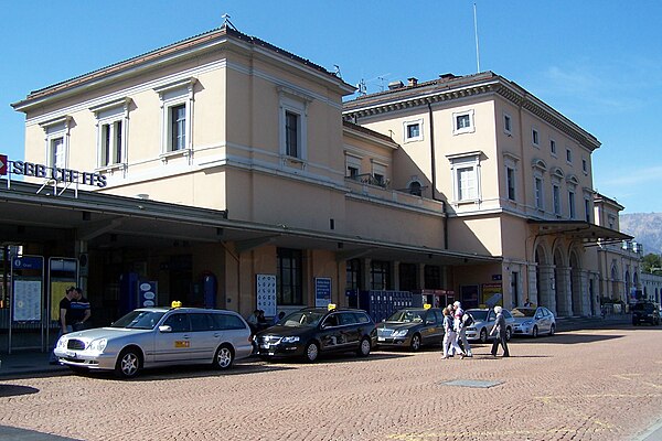 Lugano main line station building prior to the 2016-17 renovation