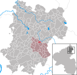 Kaart van Mähren (Westerwald)
