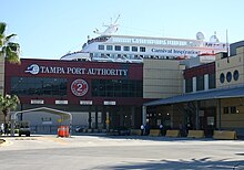 Entrance to pier no. 2 of the Tampa Port Authority (Carnival Inspiration in the background) MS Carnival Inspiration 07.jpg