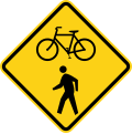 W11-15 Bicycle and pedestrians[c]