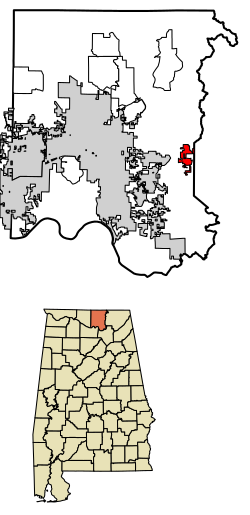 Location of Gurley in Madison County, Alabama.