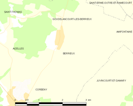 Mapa obce Berrieux