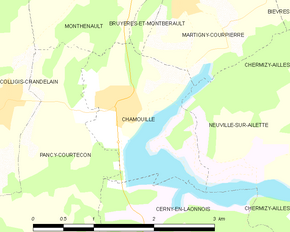 Poziția localității Chamouille