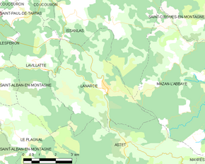Poziția localității Lanarce