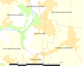 Poziția localității May-sur-Orne