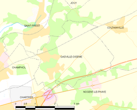 Mapa obce Gasville-Oisème