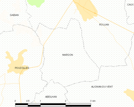 Mapa obce Margon