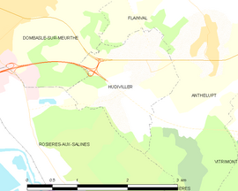 Mapa obce Hudiviller