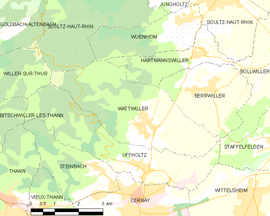 Mapa obce Wattwiller