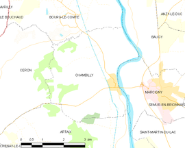 Mapa obce Chambilly