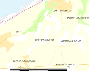 Poziția localității Écretteville-sur-Mer