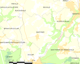 Mapa obce Saint-Paër