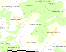 Mapa obce Belmont-sur-Vair