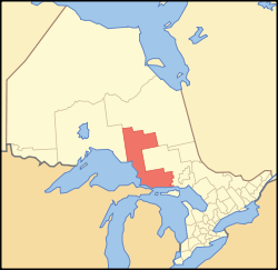 Location of Algoma District in Ontario