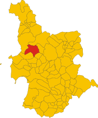 Locatie van Seneghe in Oristano (OR)