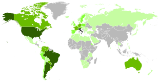 Map of the Italian diaspora in the world Map of the Italian Diaspora in the World.svg