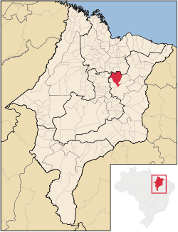 Localização de Coroatá no Maranhão