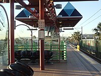 The platform at Mariposa station