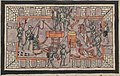 Aztec drawing of the Spanish massacring them in the Great Temple