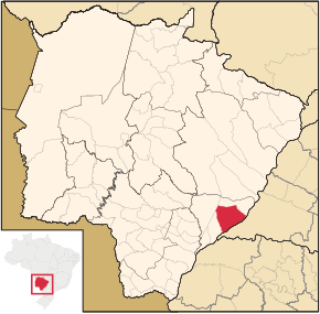 Poziția localității Anaurilândia