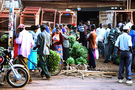 Matoke market in Kampala, Uganda
