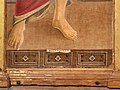 Matteo da gualdo, trittico, dal monastero di s. niccolò, 01 battista, firma.jpg