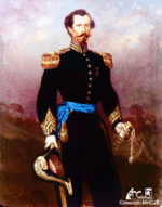 Los generales Máximo Blanco (izquierda) y Lorenzo Salazar controlaron trasbambalinas el poder político de Costa Rica entre 1860 y 1870. Los militares se convirtieron en factor clave en las luchas intraoligárquicas del periodo, al respaldar a una de las facciones en pugna, con la constante amenaza del uso de la fuerza contra el presidente en ejercicio o contra una facción que se opusiera a sus designios.[150]​