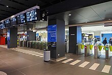 Melbourne Central Station fare gates in 2017.