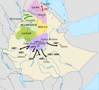 <span class="mw-page-title-main">Menelik's Expansions</span> 1878–1904 series of conquests and annexations by Ethiopian emperor Menelik II