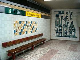 Suuntaa-antava kuva artikkelista Cidade Universitária (Lissabonin metro)