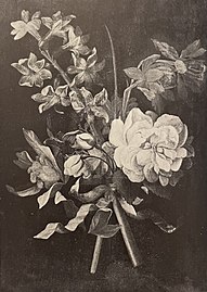 Bouquet, huile sur vélin, 19 x 14 cm., collection particulière, États-Unis.