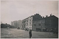 Вуліца Савецкая ў 1941 годзе. Дом Пераца першы справа