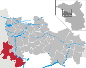 Poziția Milower Land pe harta districtului Havelland