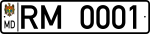 Moldova license plate RM0001 MD.svg