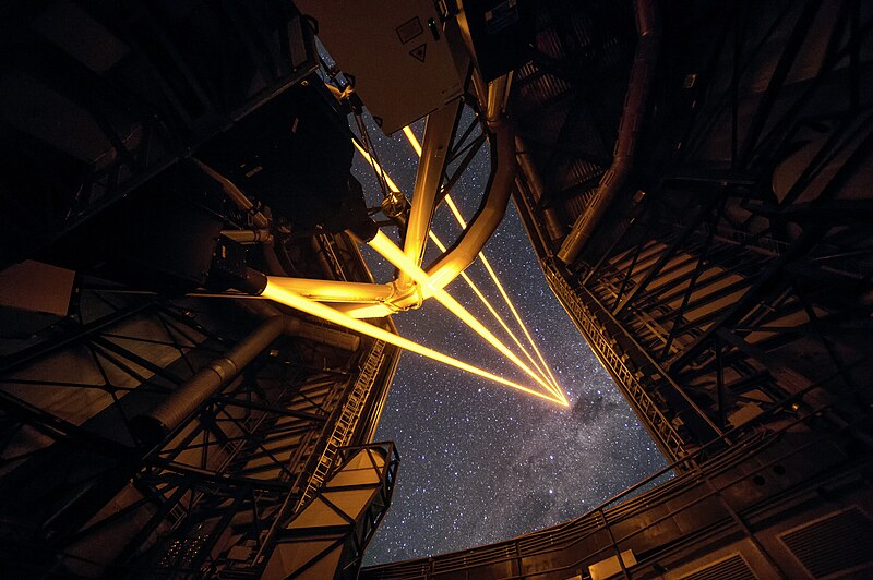 File:Most powerful laser guide star system, Paranal Observatory.jpg