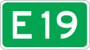 European route E 19 shield}}