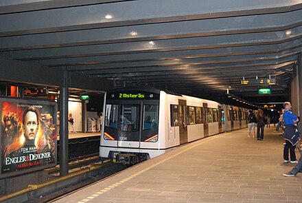 The Oslo T-bane is the backbone of public transport in Oslo, here at Nationaltheateret metro station.