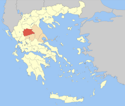 Territorio di Trikala - Localizzazione