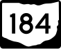 Markierung State Route 184