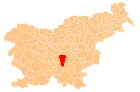 Ubicación del municipio de Ivancna Gorica en el mapa de Eslovenia