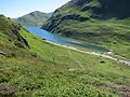 Oberalpsee und Unterkunft auf dem Pass