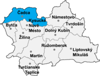 Okres Čadca in der Slowakei