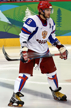 Ovechkin Vancouverin olympialaisissa vuonna 2010.