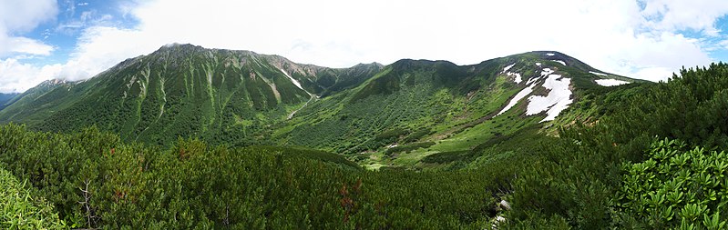 File:Panoramic of Mount Suisho and Mount Jii from Kumonotaira.jpg