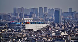 Centre Pompidou v panoramatu Paříže