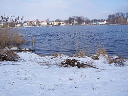 Река Хафел в Потсдам през зимата